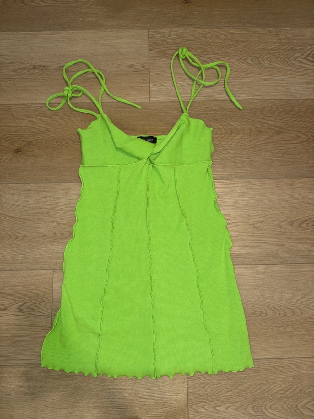 Anna Grace Neon Green Mini Dress